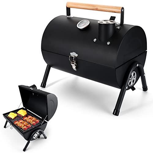 Portable Charcoal Grill with Thermometer