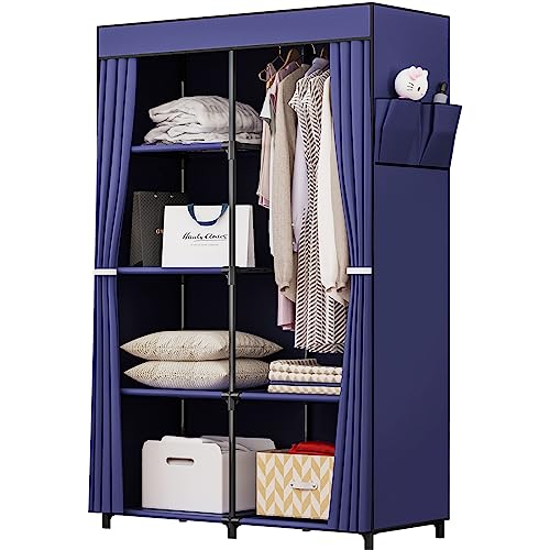 Portable Closet Wardrobe Organizer Storage for Hanging Clothes Racks