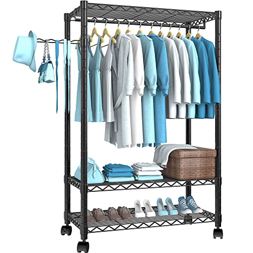 Portable Closet Wardrobe with Adjustable Shelves