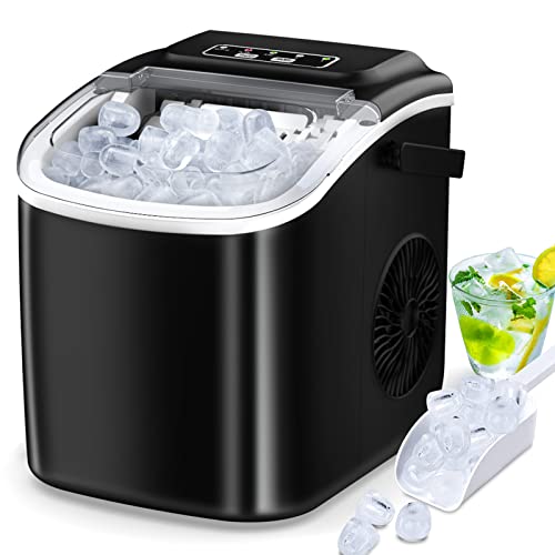 Portable Countertop Ice Maker with Self-Cleaning Function