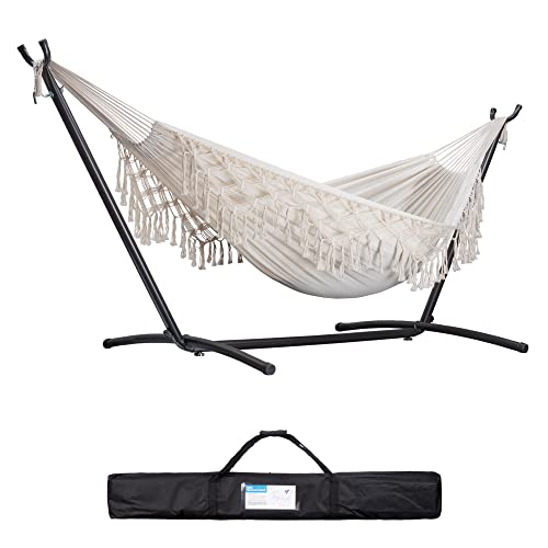 Portable Double Hammock with Stand