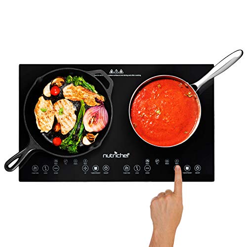 Double Induction Cooktop,Portable Induction Cooker with 2 Burner  Independent Con