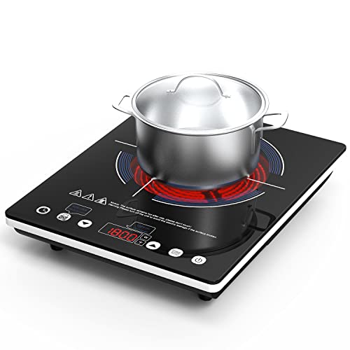 OVENTE Countertop Infrared Single Burner, 1000W Electric Hot Plate