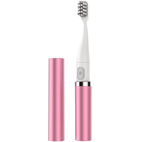 Portable Electric Toothbrush with Soft Bristles - Pink
