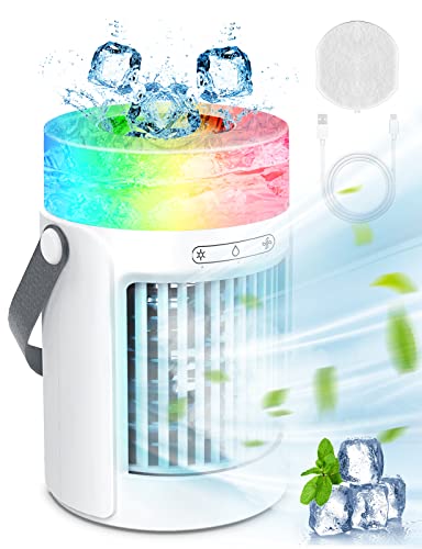 Portable Evaporative Air Conditioner with Light and 3 Wind Speeds