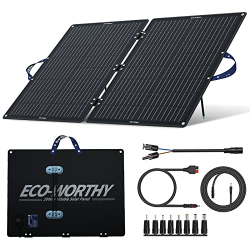 Portable Foldable Solar Panel Kit for Camping and RV Travel