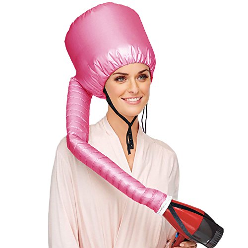 Portable Hair Dryer Bonnet Attachment - Deep Pink