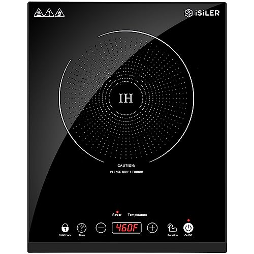 Portable Induction Cooktop with 18 Power 17 Temperature Setting