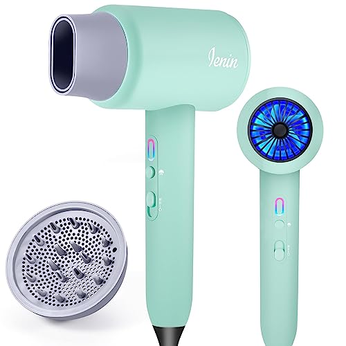Portable Ionic Hair Dryer with Diffuser and Concentrator Nozzle