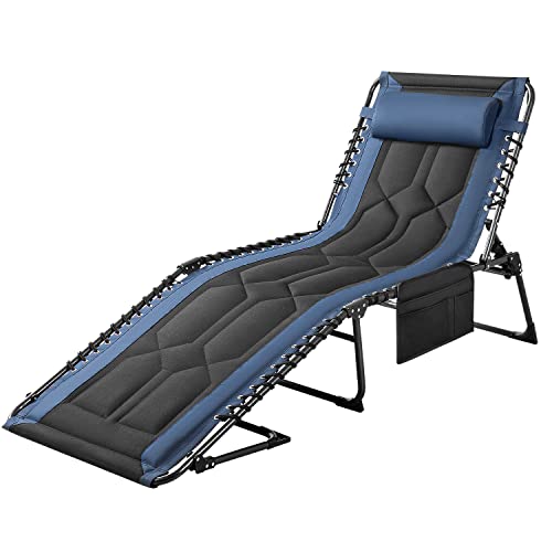 Portable Lounge Chair with Pillow & Side Bag