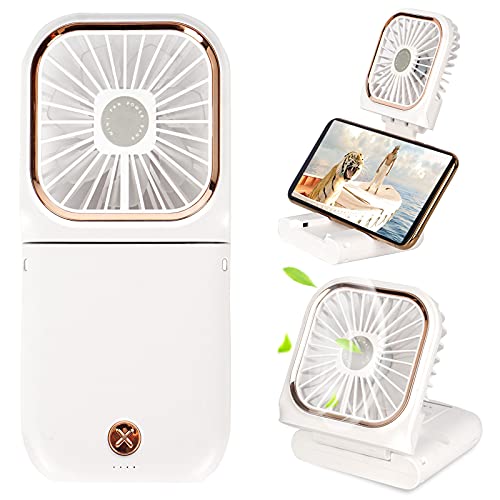 Portable Mini Fan with Power Bank and Phone Holder
