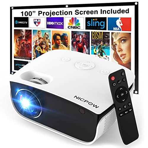 Portable Mini Projector with 100" Screen