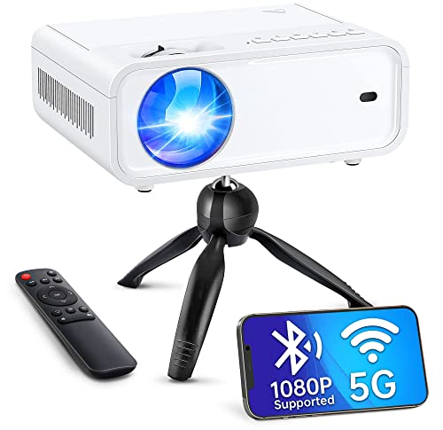ACROJOY 1080P Mini Projector with 5G WiFi, Bluetooth & Tripod