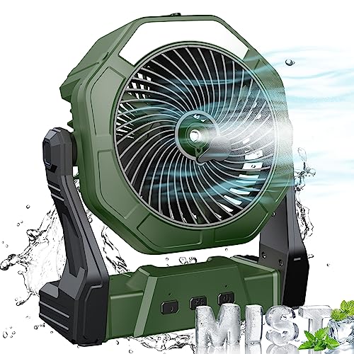 Portable Misting Fan with LED Lantern