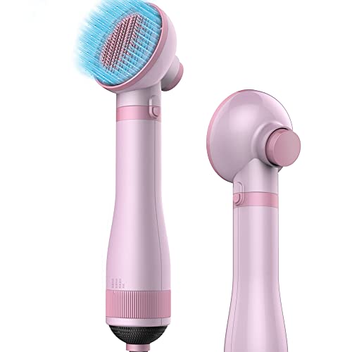 Portable Pet Hair Dryer and Slicker Brush - Sakura Pink