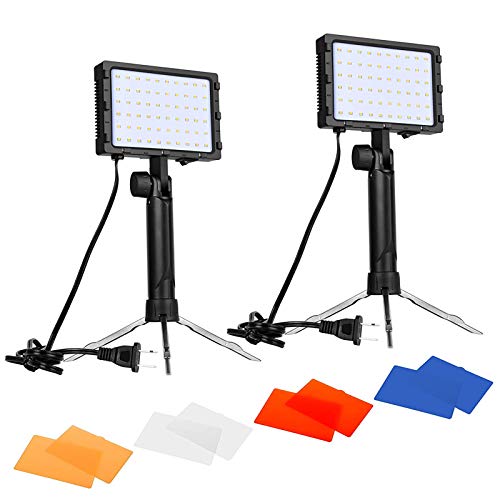 Portable Photography Lighting Kit with Color Filters - 2 Packs