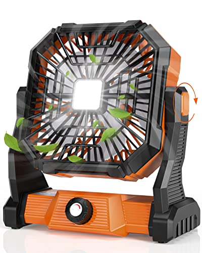 Portable Rechargeable Fan with LED Lantern