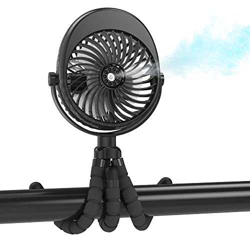 Portable Stroller Fan with Misting Function
