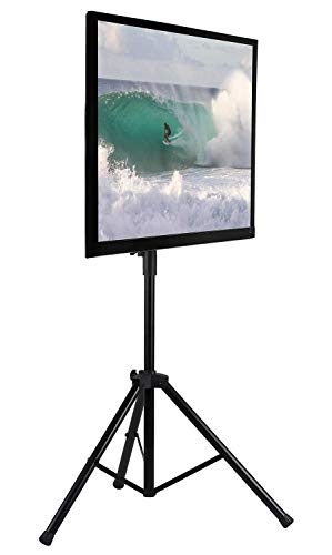 Portable TV Stand - Single Pole TV Stand with 77lbs Capacity