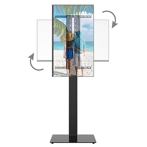 Promounts 360° Rotating TV Stand with Glass Base for 32"-75" TVs