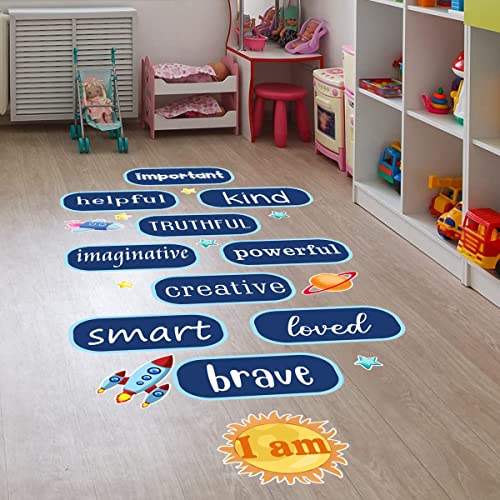 Positive Quotes Floor Decals Stickers for Kids' Spaces