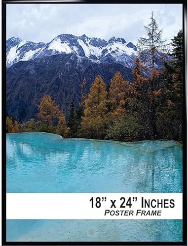 Poster Frame 18 X 24 With Black Frame Plexiglass Vertical Or Horizontal Hanging For Posters Or Photos 1 61fq3P4SyL 
