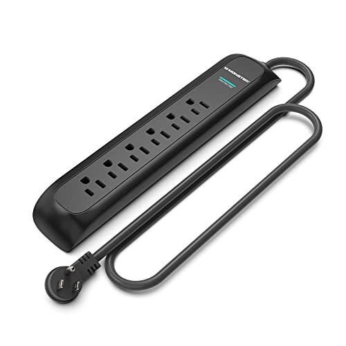 Power Strip Surge Protector - Monster 3ft Black Tower