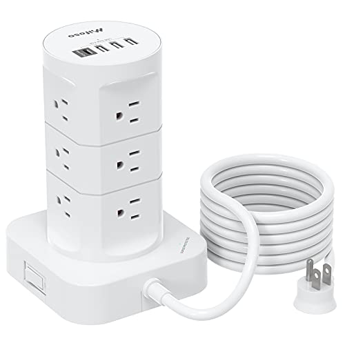 Power Strip Tower with USB Ports - Surge Protector