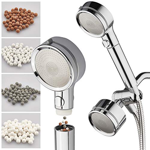 Powerful 3-way Shower Head Combo with Water Filters & Pause Switch
