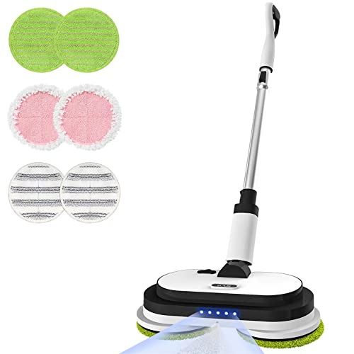 Powerful Cordless Electric Mop with LED Headlight & Water Sprayer