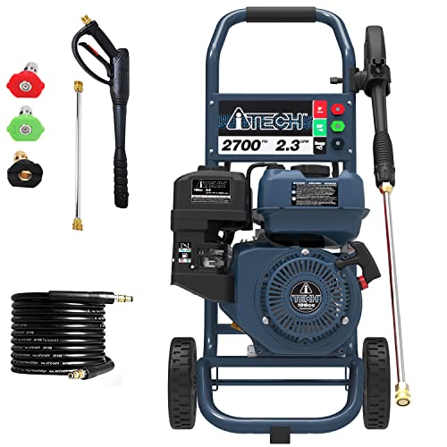 Powerful Gas Pressure Washer with 2700 PSI and 2.3 GPM