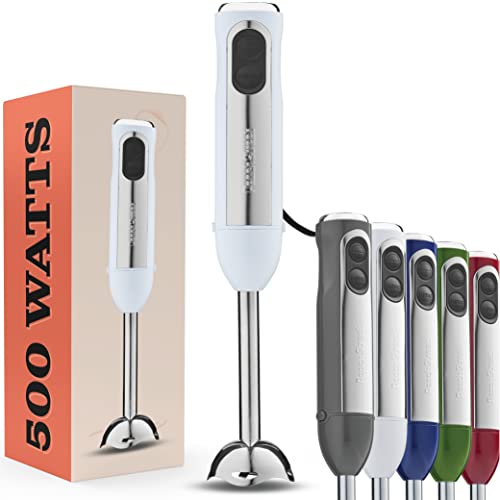 Peach Street 500W Immersion Blender - Turbo Mode, Detachable Base