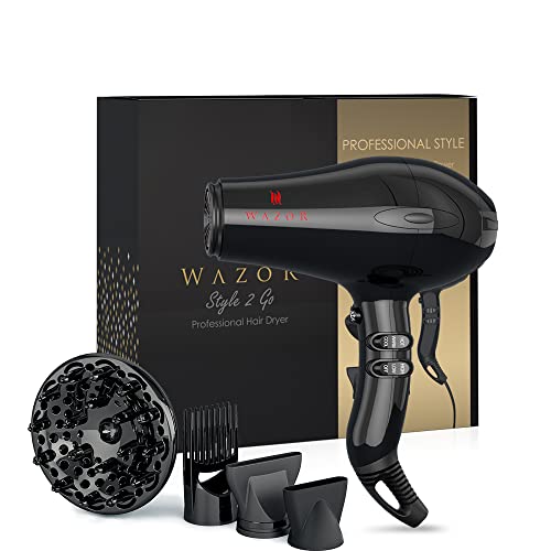 Powerful Ionic Hair Dryer with Accessories - Black