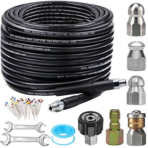 Powerful Sewer Jetter Kit for Pressure Washer 100FT