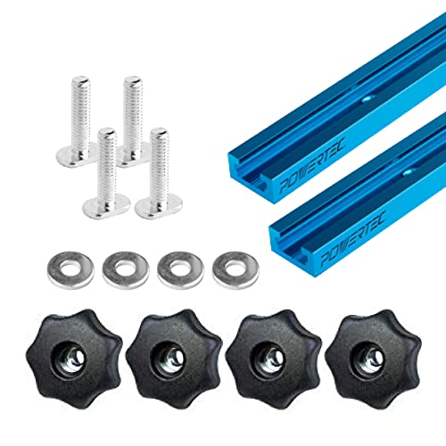 POWERTEC 24" Double-Cut Profile T-Track and Knob Kit