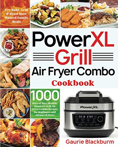 PowerXL 1550W 6-qt 12-in-1 Grill Air Fryer Combo with Glass Lid Refurbished