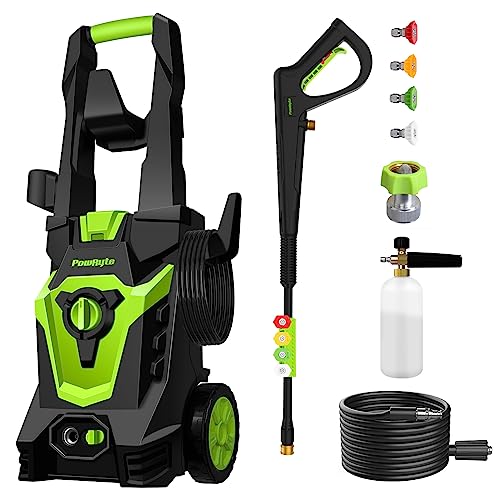 PowRyte Electric Pressure Washer with Brass Foam Cannon - 4200 PSI 2.6 GPM