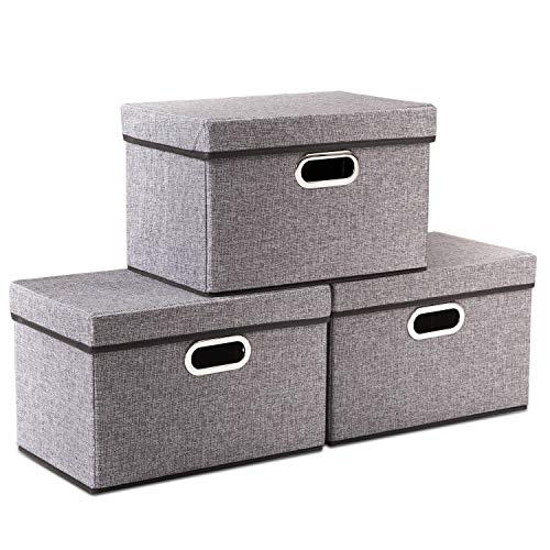 PRANDOM Foldable Storage Boxes with Lids