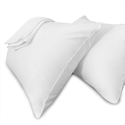 Precoco White Pillow Cases Standard Size