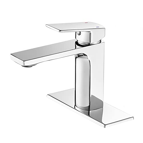 Premium Chrome Bathroom Faucet with Single Handle Design