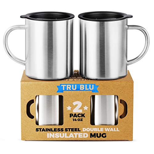 Premium Double Wall Insulated Coffee Mugs Set