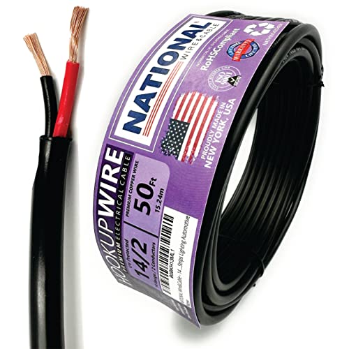 Premium Electrical Wire - Made in USA - 14 AWG Wire Stranded PVC Cord Copper Cable