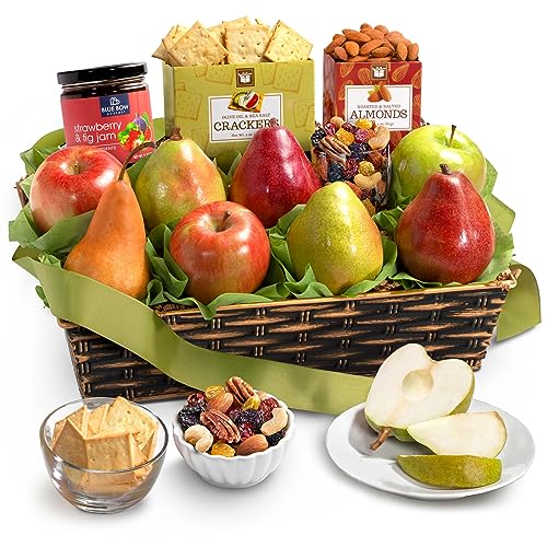 Premium Fresh Fruit Basket Gift with Cheese and Nuts