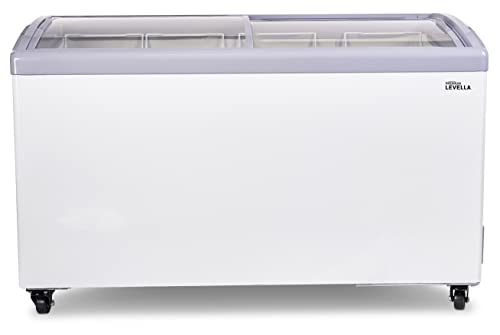 Premium Levella Chest Freezer with Curved Glass Top
