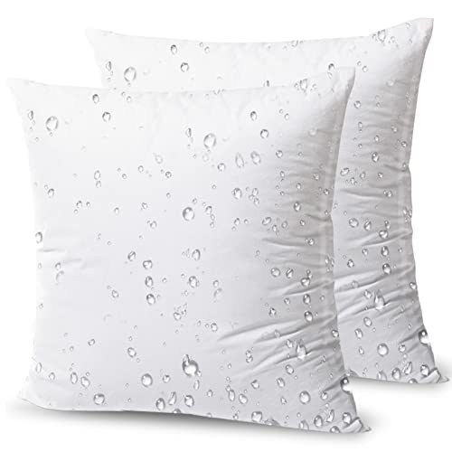 Premium Outdoor Pillow Inserts - Water Resistant Polyester Throw Pillows