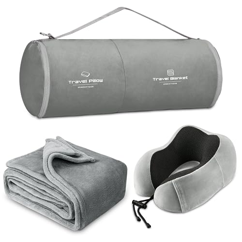 Premium Soft Travel Blanket and Pillow Set