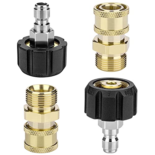 Pressure Washer Adapter Set, M22-14MM, 1/4'' Quick Connect