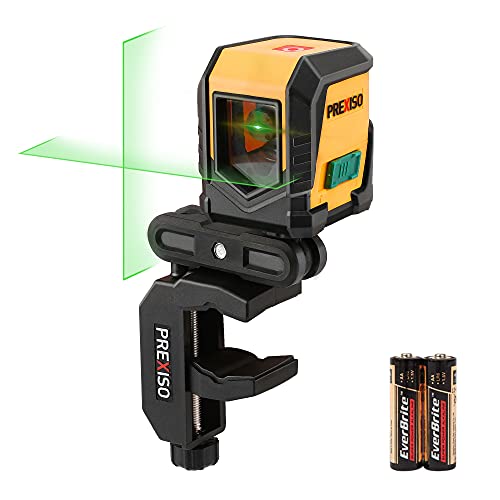 PREXISO 65FT Green Beam Laser Level with Rotatable Mount Clamp
