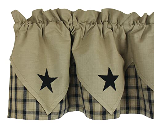 15 Best Primitive Valances For 2024 Storables   Primitive Lancaster Star Lined Point Valance 72x15.5 Black 41BZQMXLWsL 