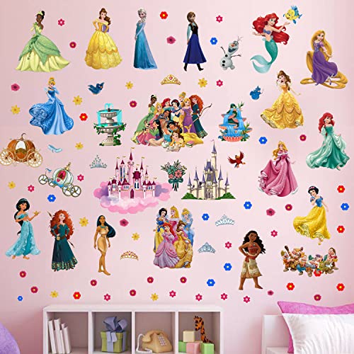 Princess Wall Decals Stickers - Girl's Room Decor